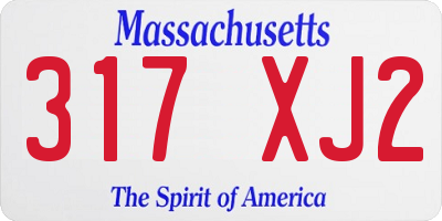 MA license plate 317XJ2