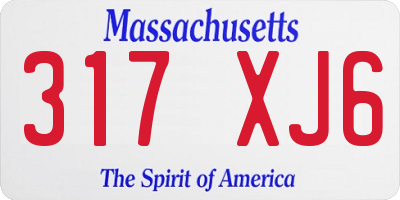 MA license plate 317XJ6