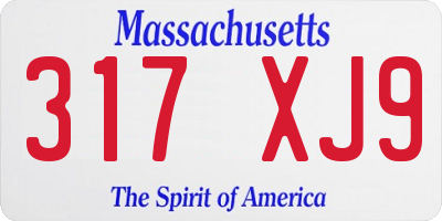 MA license plate 317XJ9