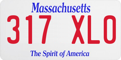 MA license plate 317XL0