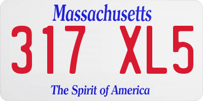MA license plate 317XL5