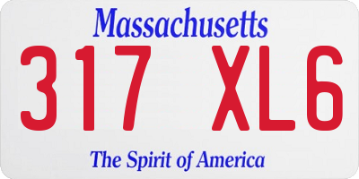 MA license plate 317XL6