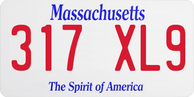 MA license plate 317XL9