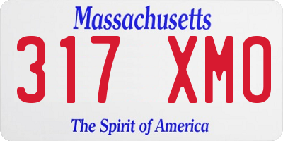 MA license plate 317XM0