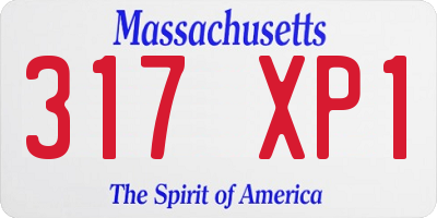 MA license plate 317XP1