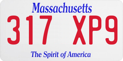 MA license plate 317XP9