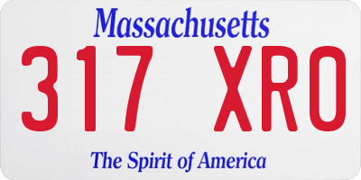 MA license plate 317XR0