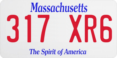 MA license plate 317XR6