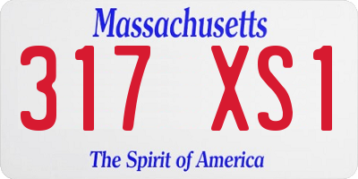 MA license plate 317XS1