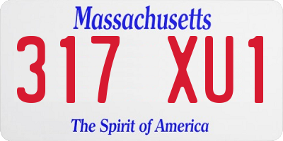 MA license plate 317XU1