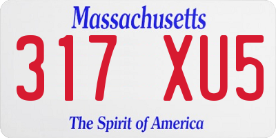 MA license plate 317XU5
