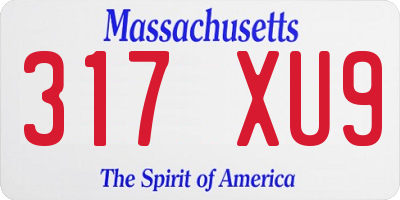 MA license plate 317XU9