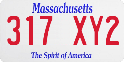 MA license plate 317XY2