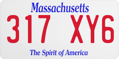 MA license plate 317XY6