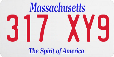 MA license plate 317XY9