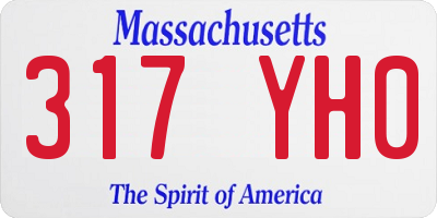 MA license plate 317YH0