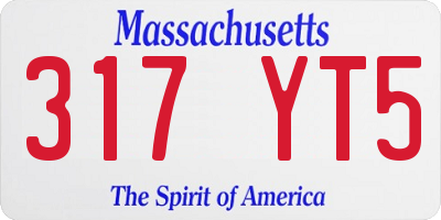 MA license plate 317YT5