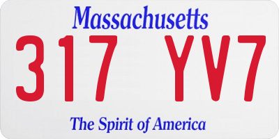 MA license plate 317YV7
