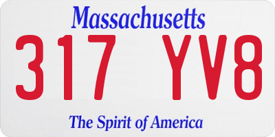 MA license plate 317YV8