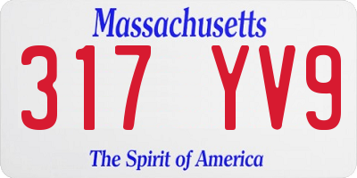MA license plate 317YV9