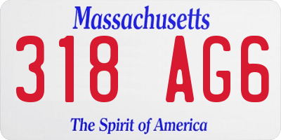 MA license plate 318AG6