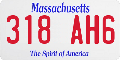 MA license plate 318AH6