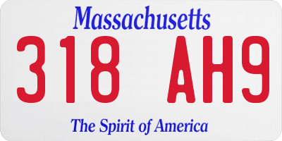 MA license plate 318AH9