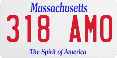 MA license plate 318AM0