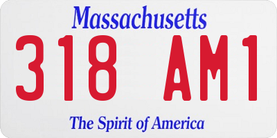 MA license plate 318AM1