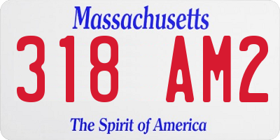 MA license plate 318AM2