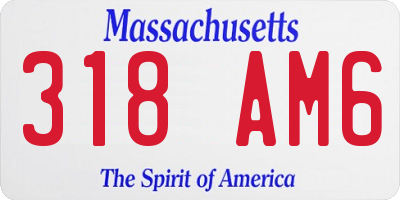 MA license plate 318AM6