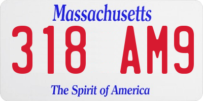 MA license plate 318AM9