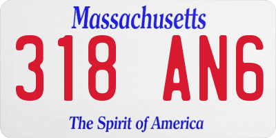 MA license plate 318AN6