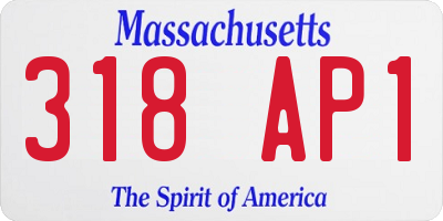 MA license plate 318AP1