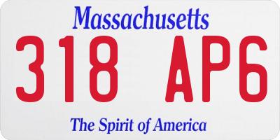 MA license plate 318AP6