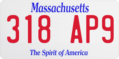 MA license plate 318AP9