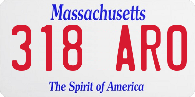 MA license plate 318AR0