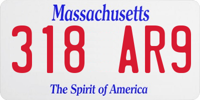 MA license plate 318AR9