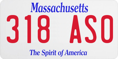 MA license plate 318AS0