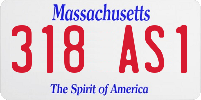 MA license plate 318AS1