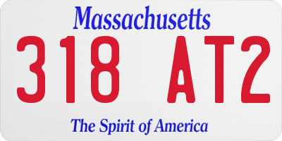 MA license plate 318AT2
