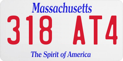 MA license plate 318AT4
