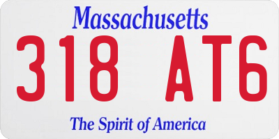 MA license plate 318AT6