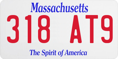 MA license plate 318AT9