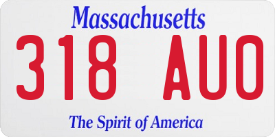 MA license plate 318AU0