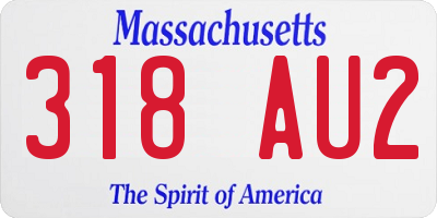 MA license plate 318AU2