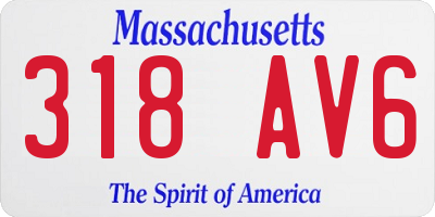 MA license plate 318AV6