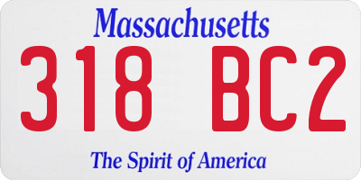 MA license plate 318BC2
