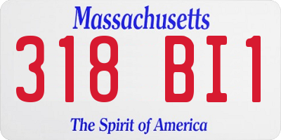 MA license plate 318BI1