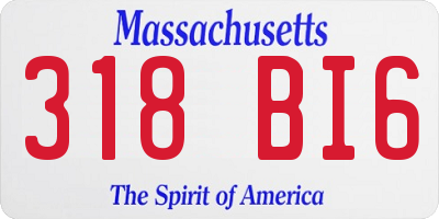 MA license plate 318BI6